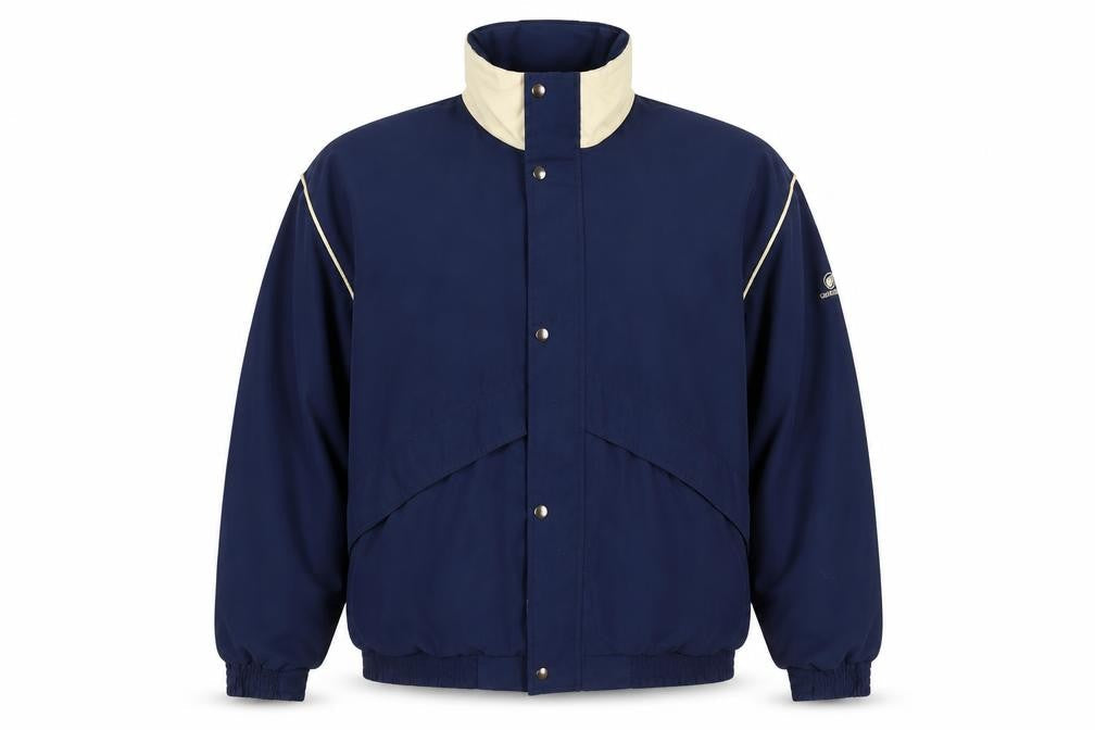 Oakmont Men's Blue L Bomber Jacket Full Zip Lined Sportswear