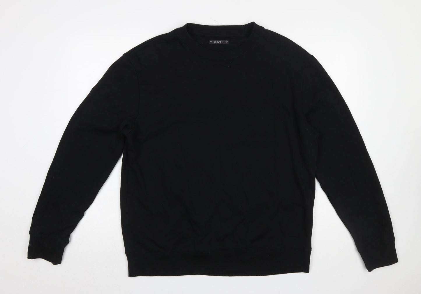 Dunnes Mens Black L Pullover Crew Neck Sweatshirt