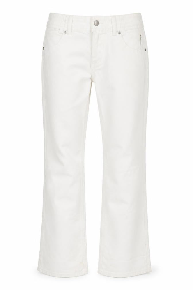 ICHI Women's White Straight Leg Jeans Size 32 Cotton Denim