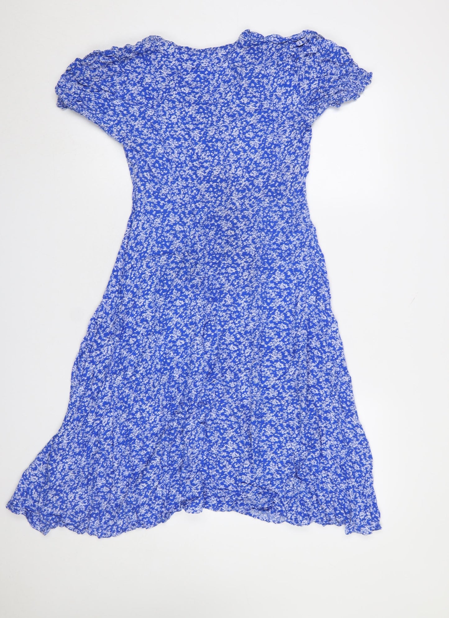 Emily & Me Women’s Blue Floral Midi Fit & Flare Dress Size 10