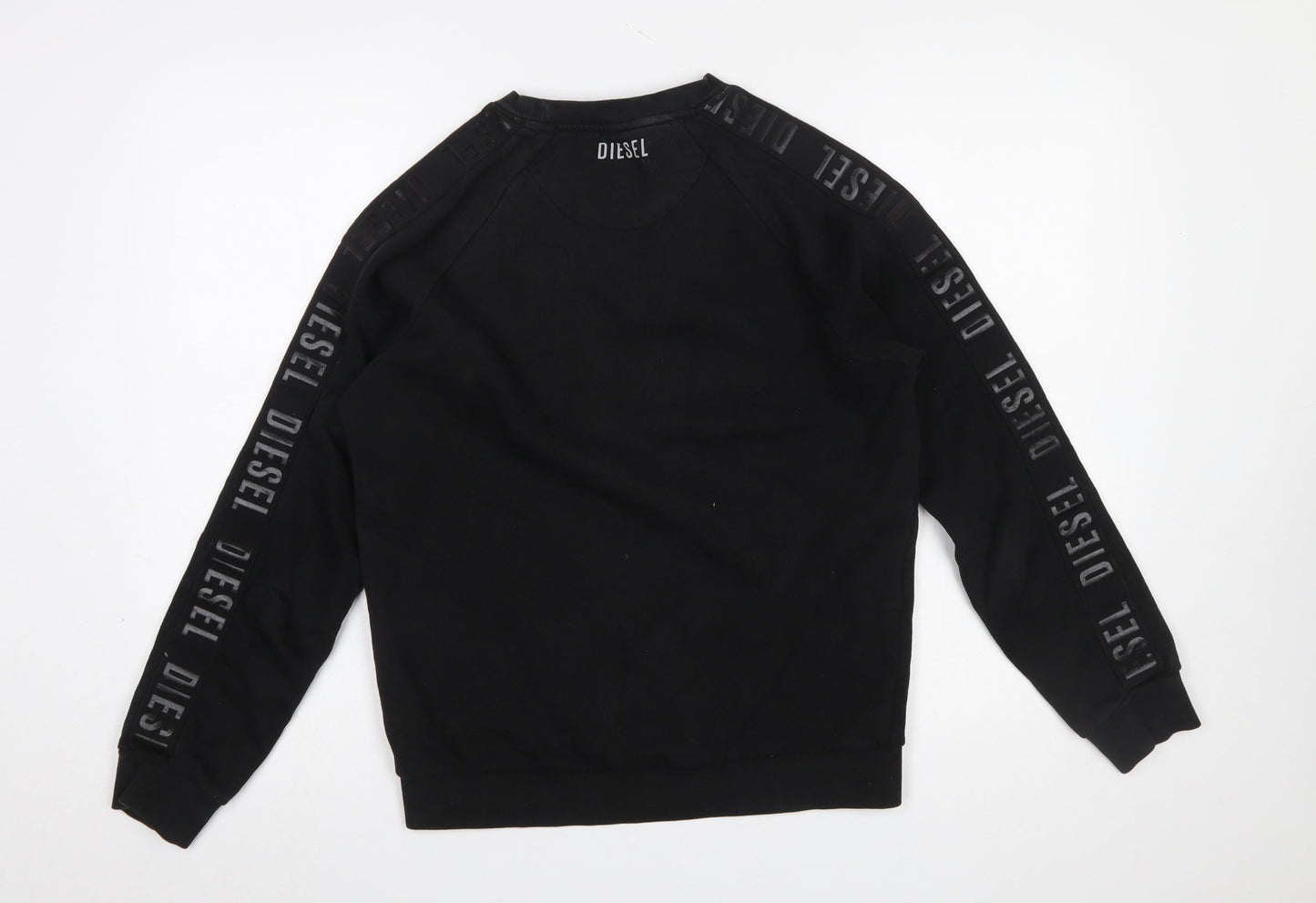 Diesel Men's Black Logo Pullover Sweatshirt Size S Regular Fit