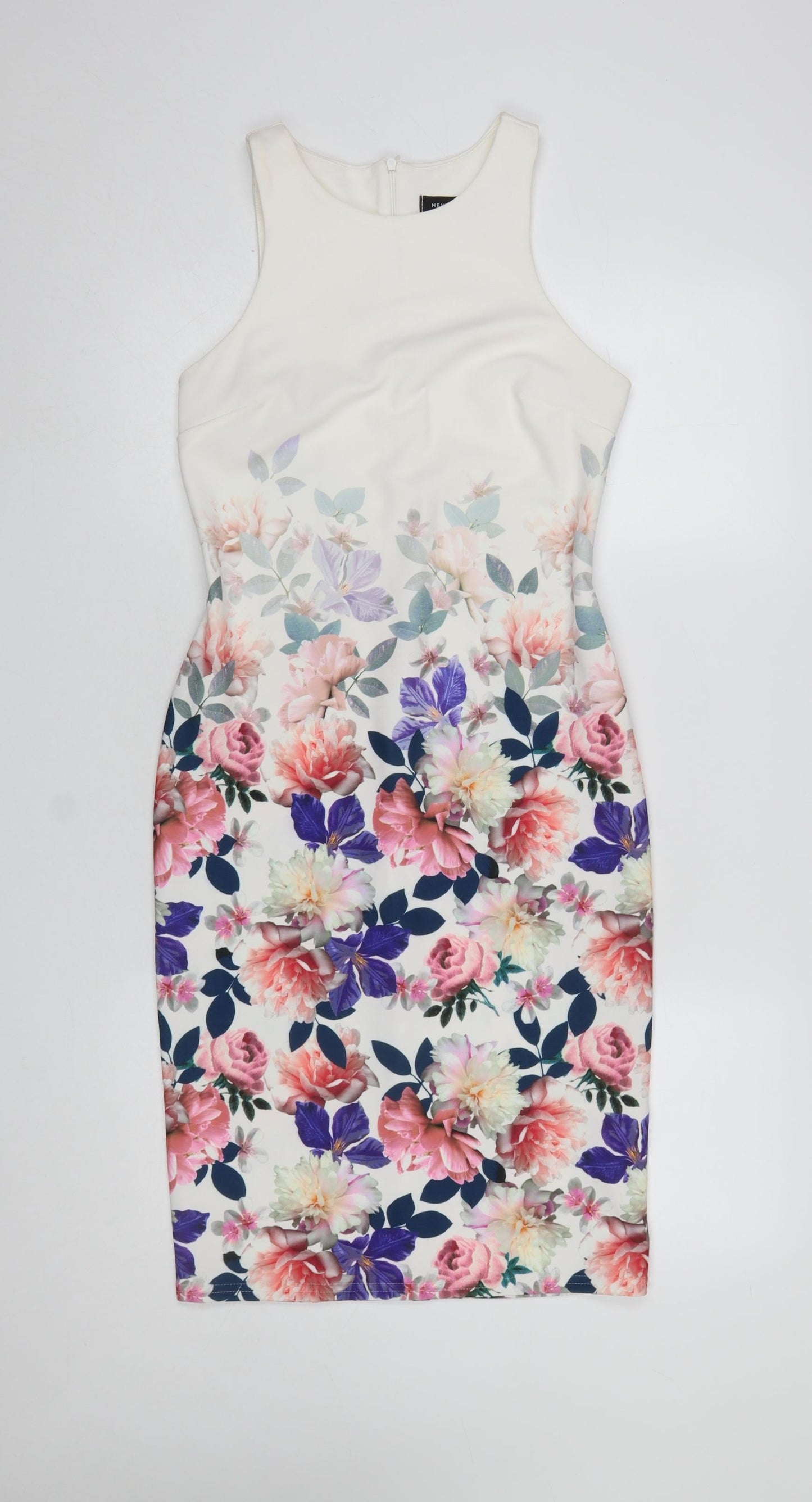 New Look Women’s Multicoloured Floral Bodycon Dress Size 12
