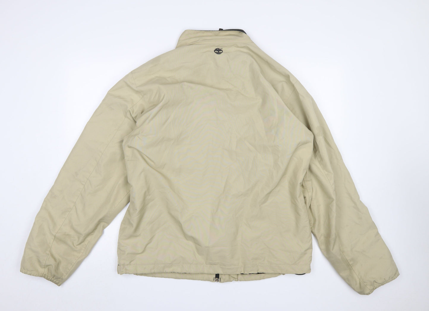 Timberland Mens Beige Weathergear Jacket L Full Zip Outdoor Casual