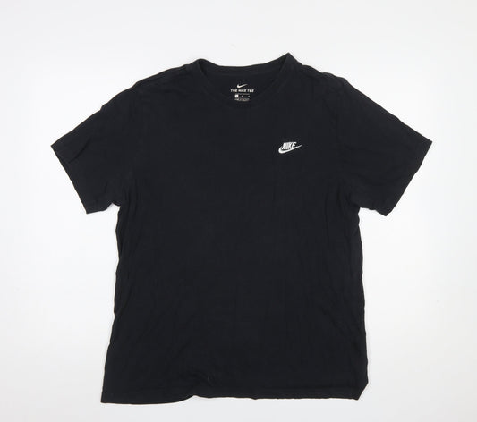 Nike Men's Black L Crew Neck Short Sleeve Cotton T-Shirt