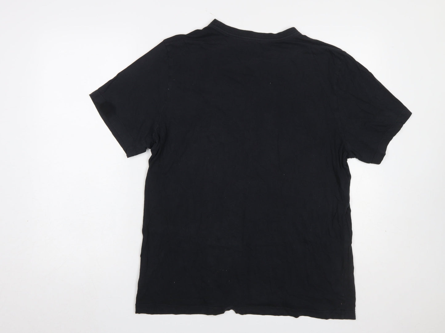 Nike Men's Black L Crew Neck Short Sleeve Cotton T-Shirt