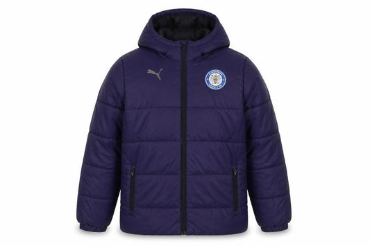 Puma Boys Blue Stockport County FC Hooded Puffer Jacket 11-12 Years