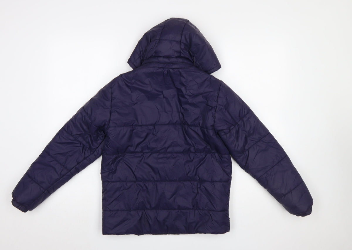 Puma Boys Blue Stockport County FC Hooded Puffer Jacket 11-12 Years