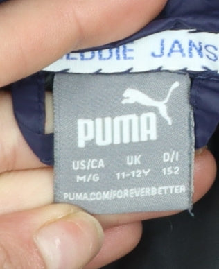 Puma Boys Blue Stockport County FC Hooded Puffer Jacket 11-12 Years
