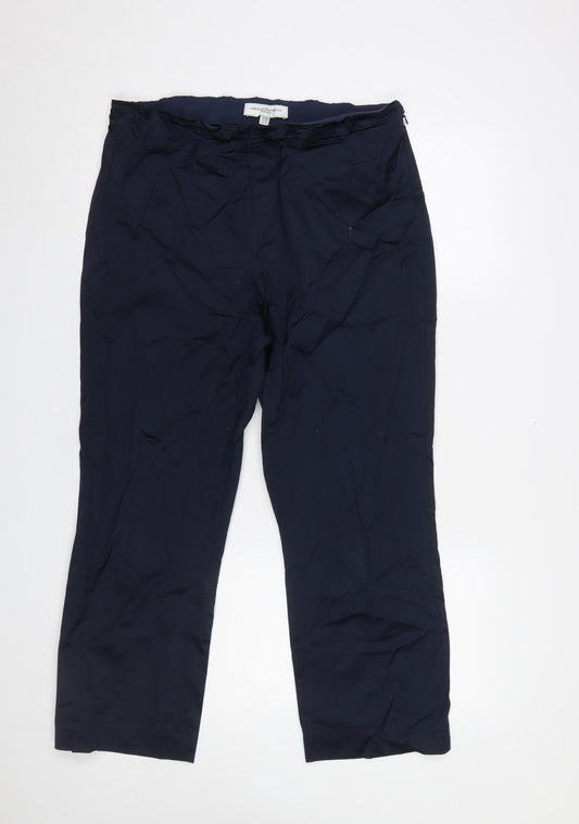 Carolyn Donnelly Women Navy Blue Chino Trousers Size 14