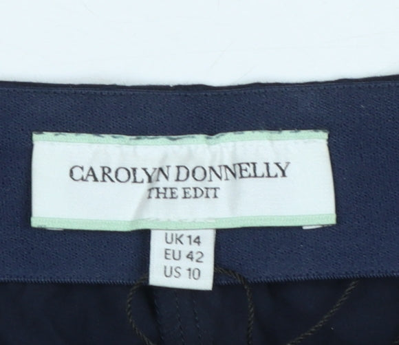 Carolyn Donnelly Women Navy Blue Chino Trousers Size 14