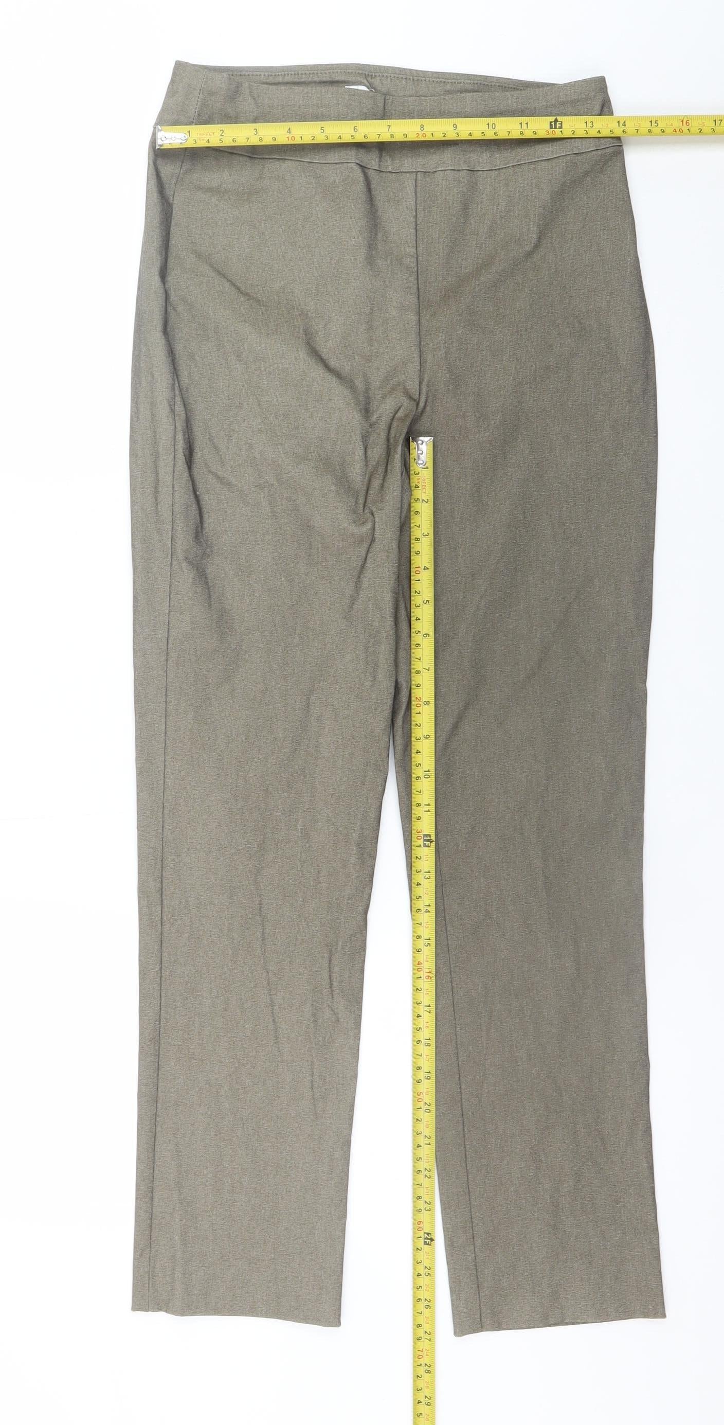 Marla Wynne Womens Beige Tall Size 10T Stretch Dress Pants