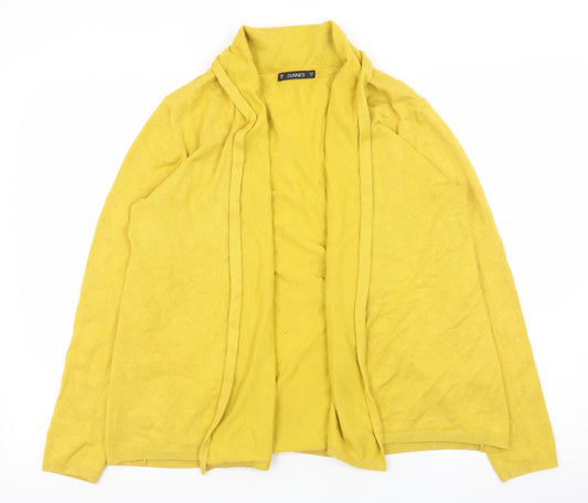 Dunnes Women Yellow Knit Long Sleeve Open Cardigan M