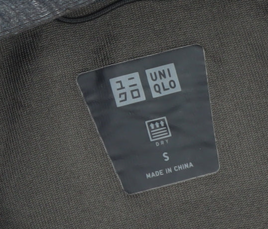 Uniqlo Men's Grey Full Zip Hoodie Size S Dry Fabric Lightweight