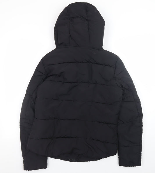 L.O.G.G. Womens Black Size 10 Hooded Puffer Jacket
