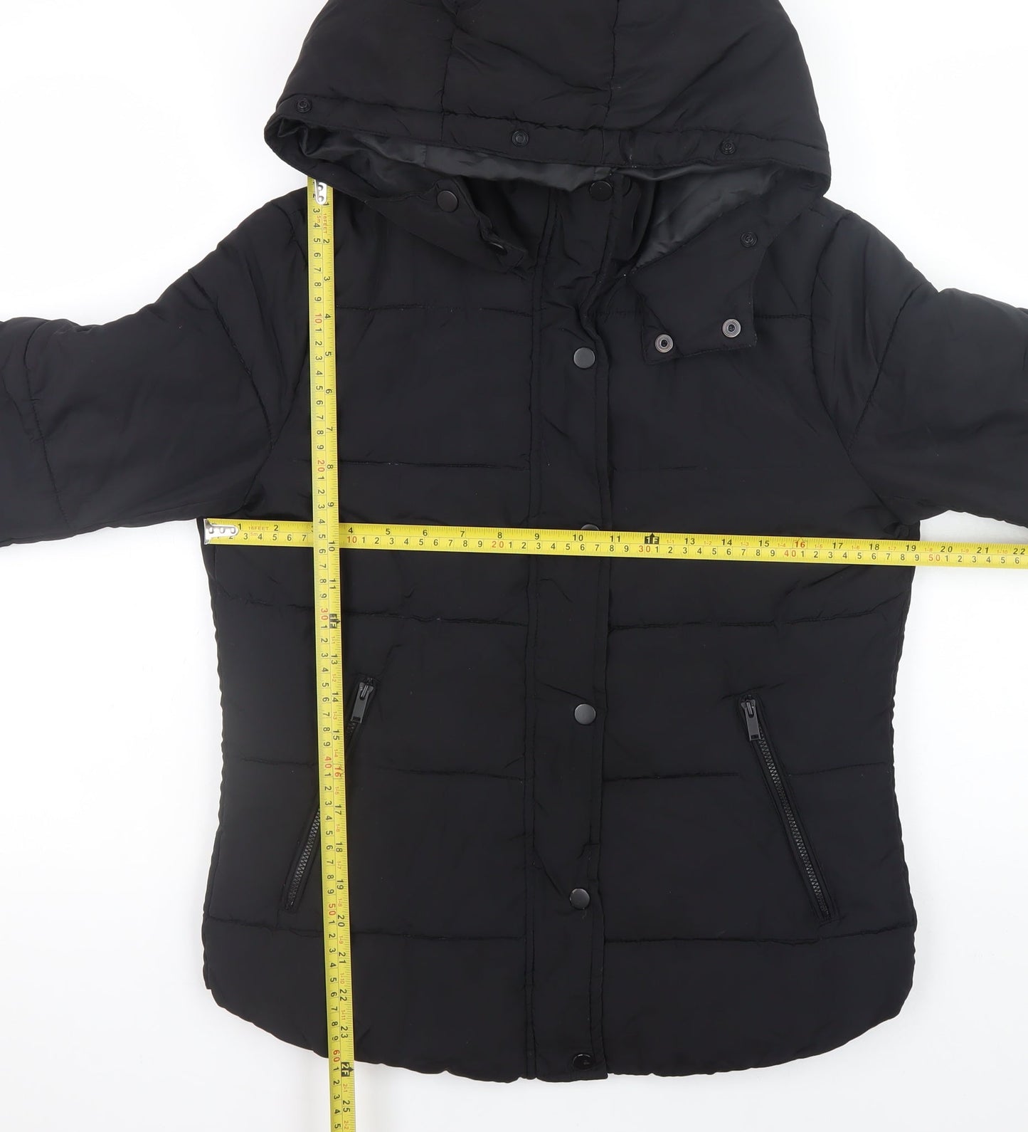 L.O.G.G. Womens Black Size 10 Hooded Puffer Jacket