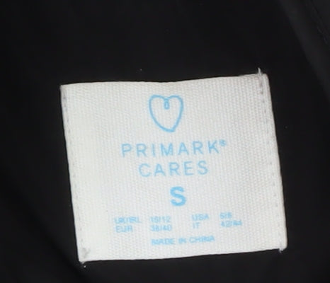 Primark Women’s Black Quilted Long Waistcoat S Sleeveless Casual Vest