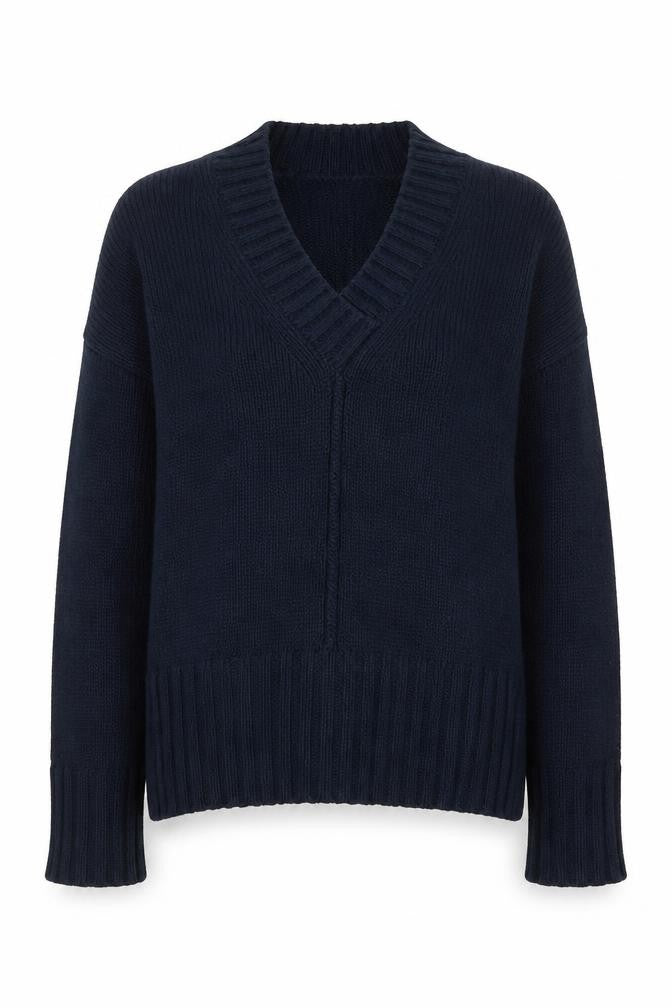 Next Womens Black V-Neck Knit Pullover Jumper XS