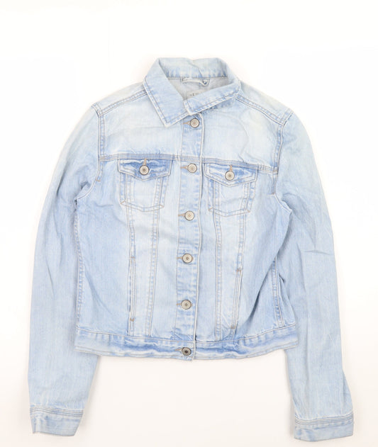 New Look Women’s Blue Denim Button-Up Jacket UK 10