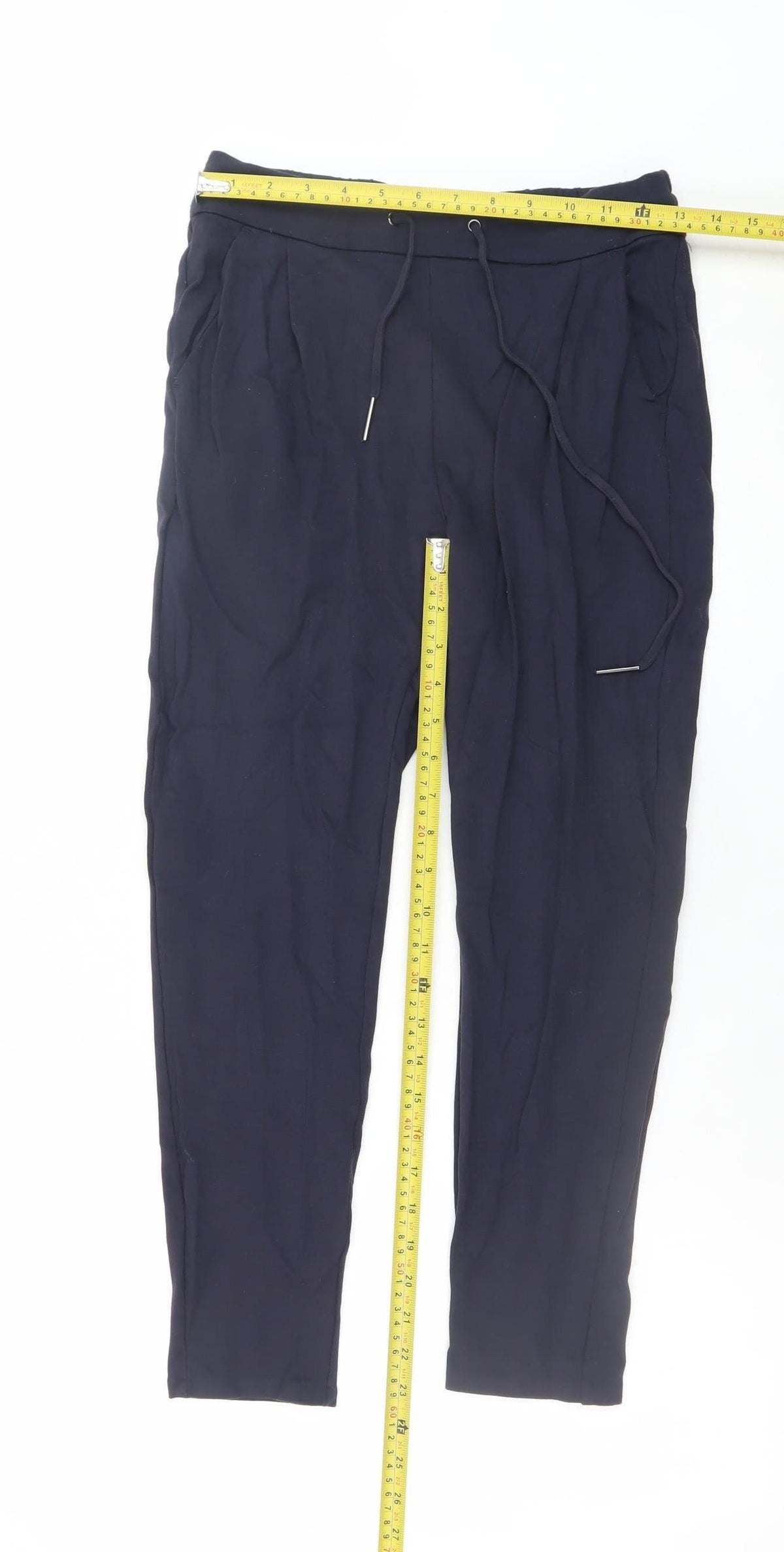 Vero Moda Womens Black Jogger Trousers Size S Elastic Waist
