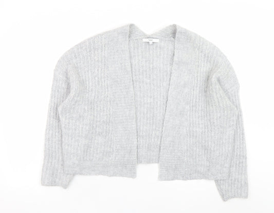 Next Women Grey Chunky Knit Open Front Cardigan Size M