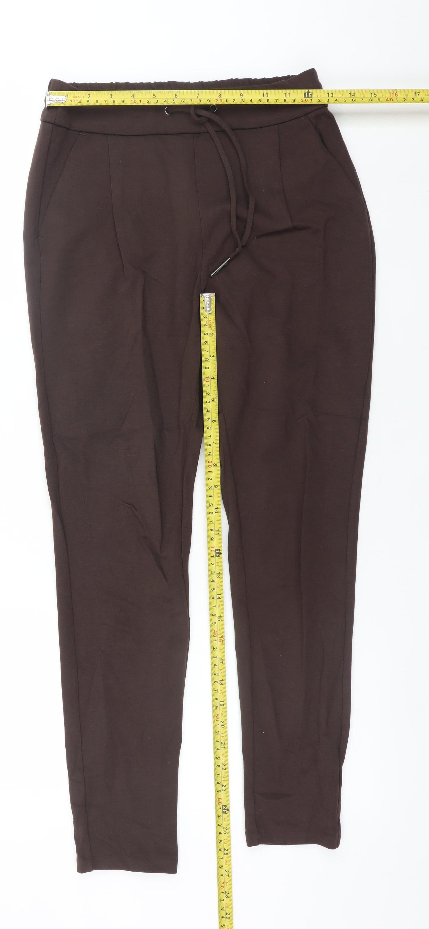 Vero Moda Women's Brown Jogger Trousers XS Elastic Waist Casual