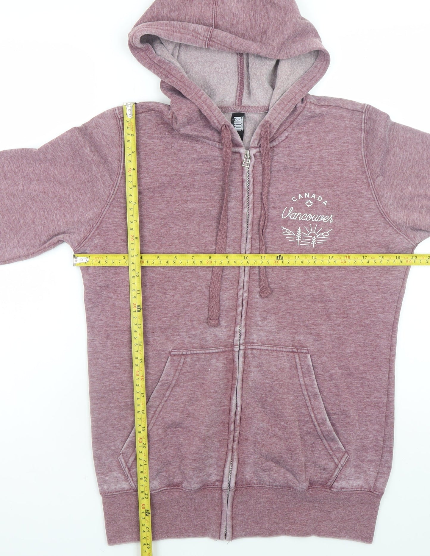 Initial Attraction Unisex Purple Full Zip Hoodie S