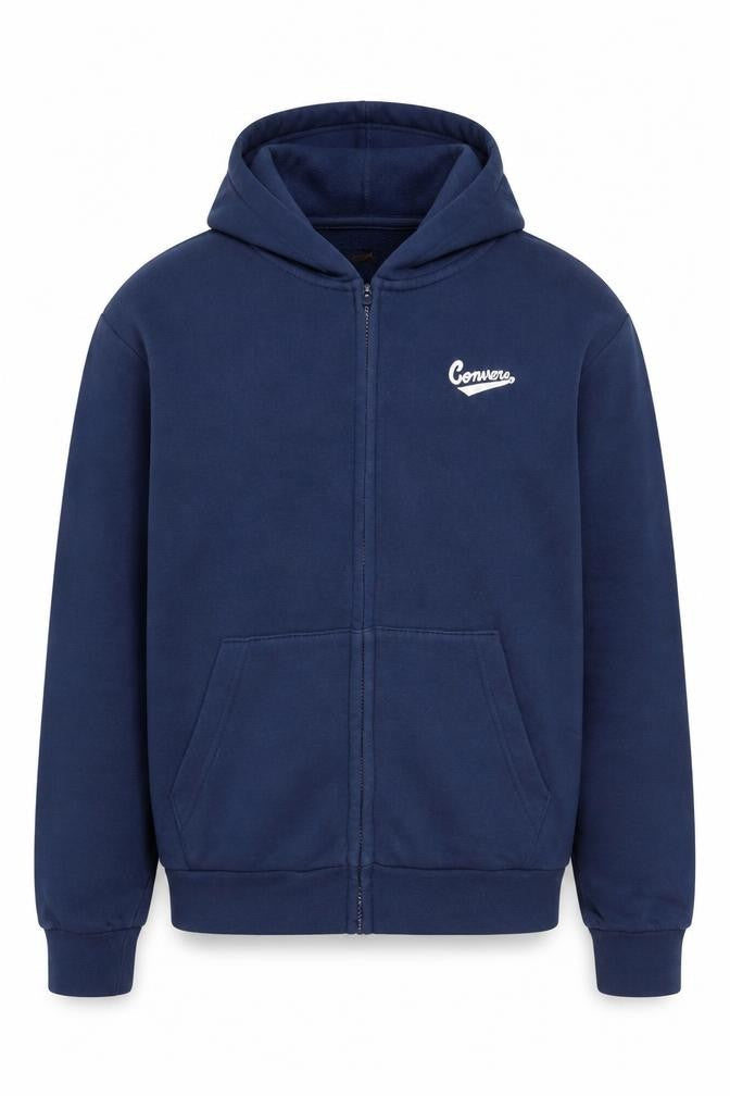 Converse Men's Blue Full Zip Hoodie Size M Regular Fit