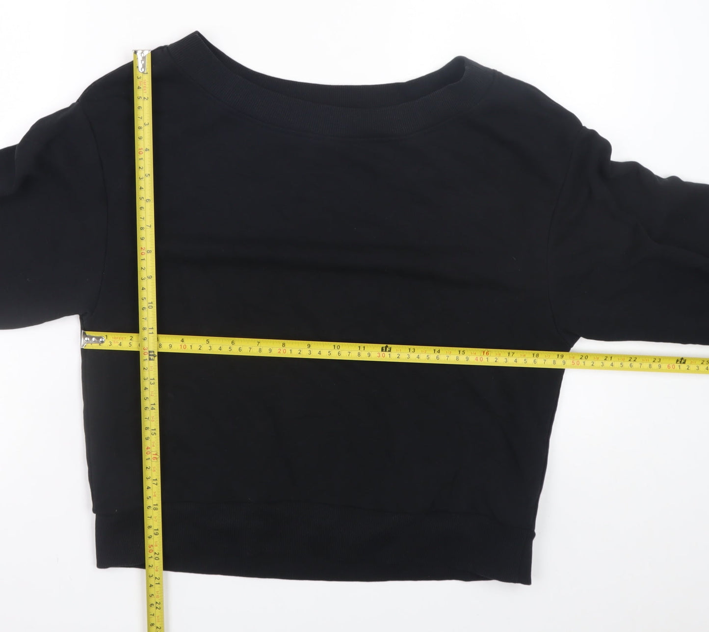 H&M Divided Women's Black XS Pullover Sweatshirt Basic Style