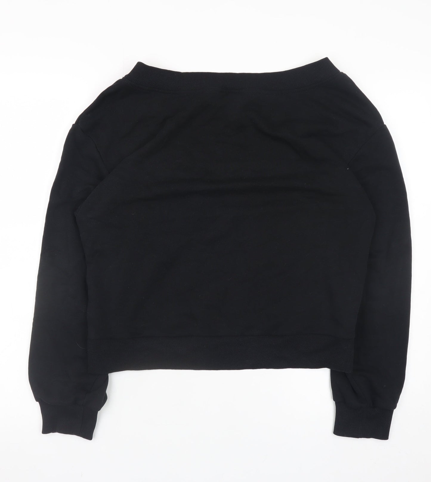 H&M Divided Women's Black XS Pullover Sweatshirt Basic Style
