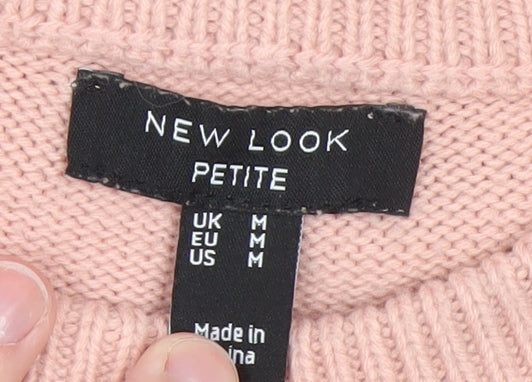 New Look Women’s Pink Petite Reindeer Sequin Christmas Jumper Size M