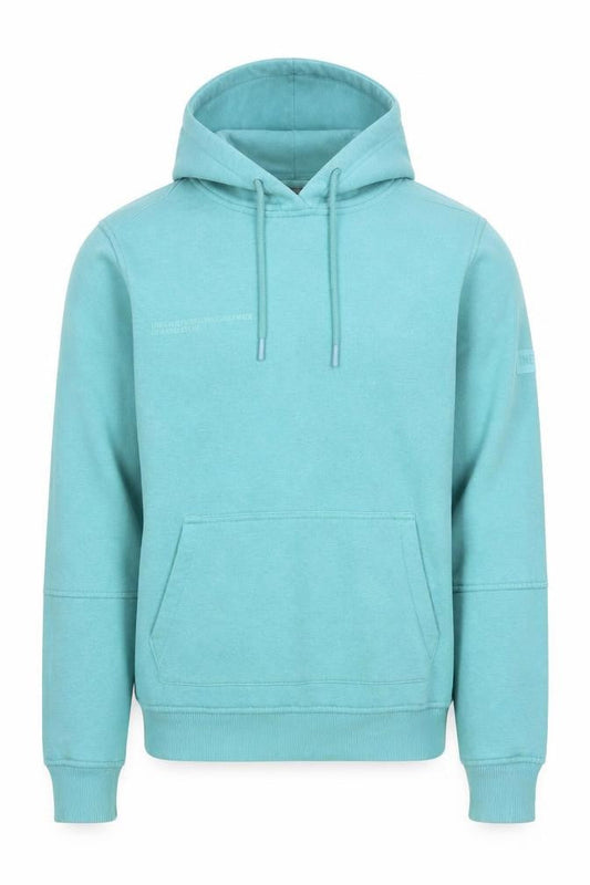 River Island Mens Blue Pullover Hoodie XS Logo Graphic Fleece