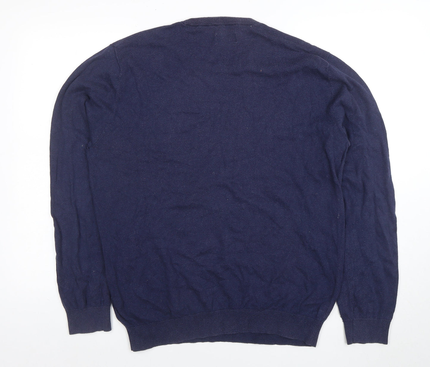 Jack Wills Men's Blue XL Crew Neck Cotton Cashmere Jumper