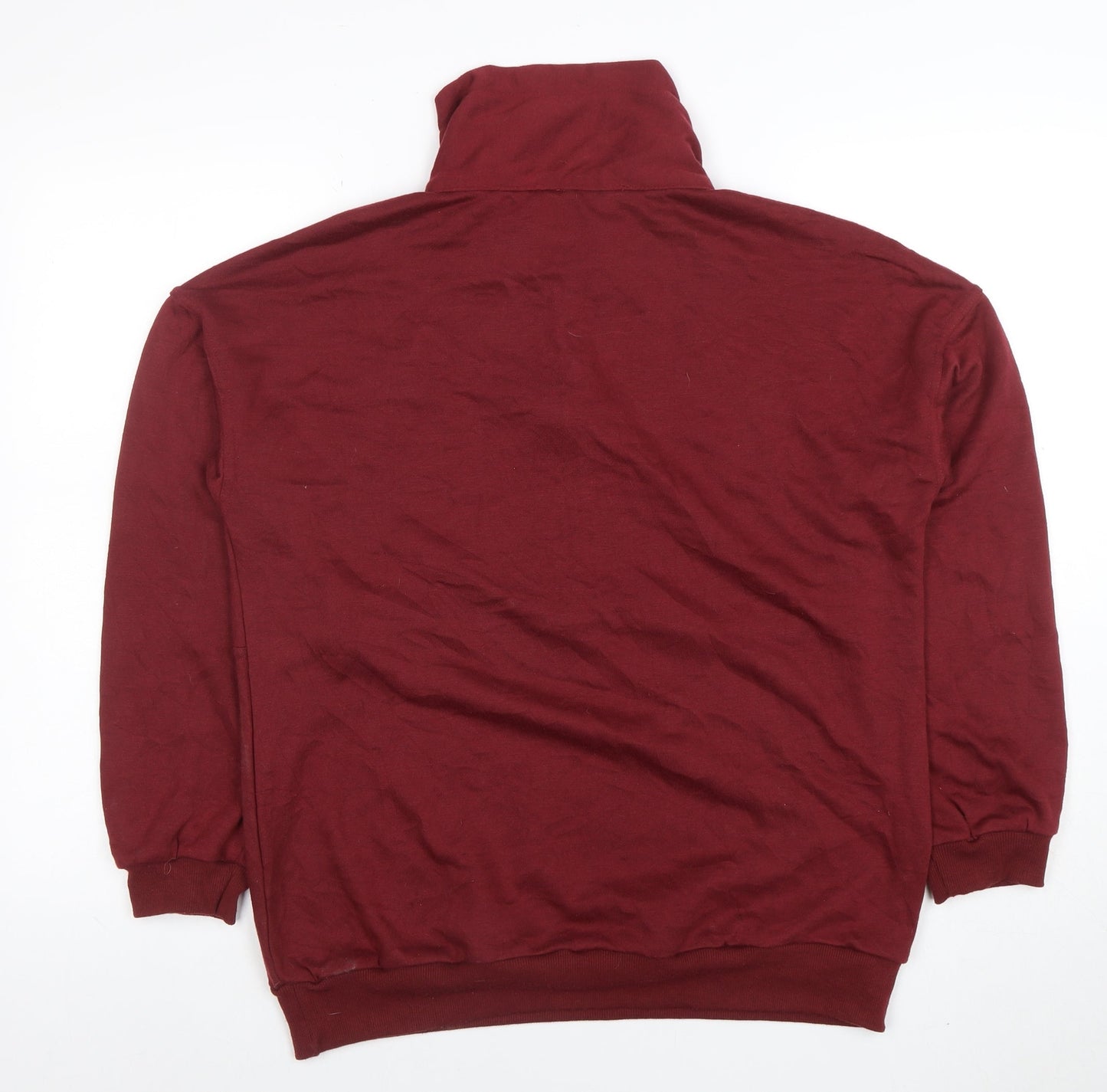 PrettyGarden Men’s Red Half Zip High Neck Sweatshirt Size M