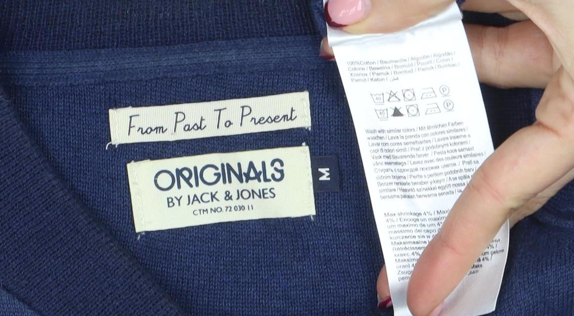 Jack & Jones Men's Blue Full Zip Cotton Blend Sweatshirt M