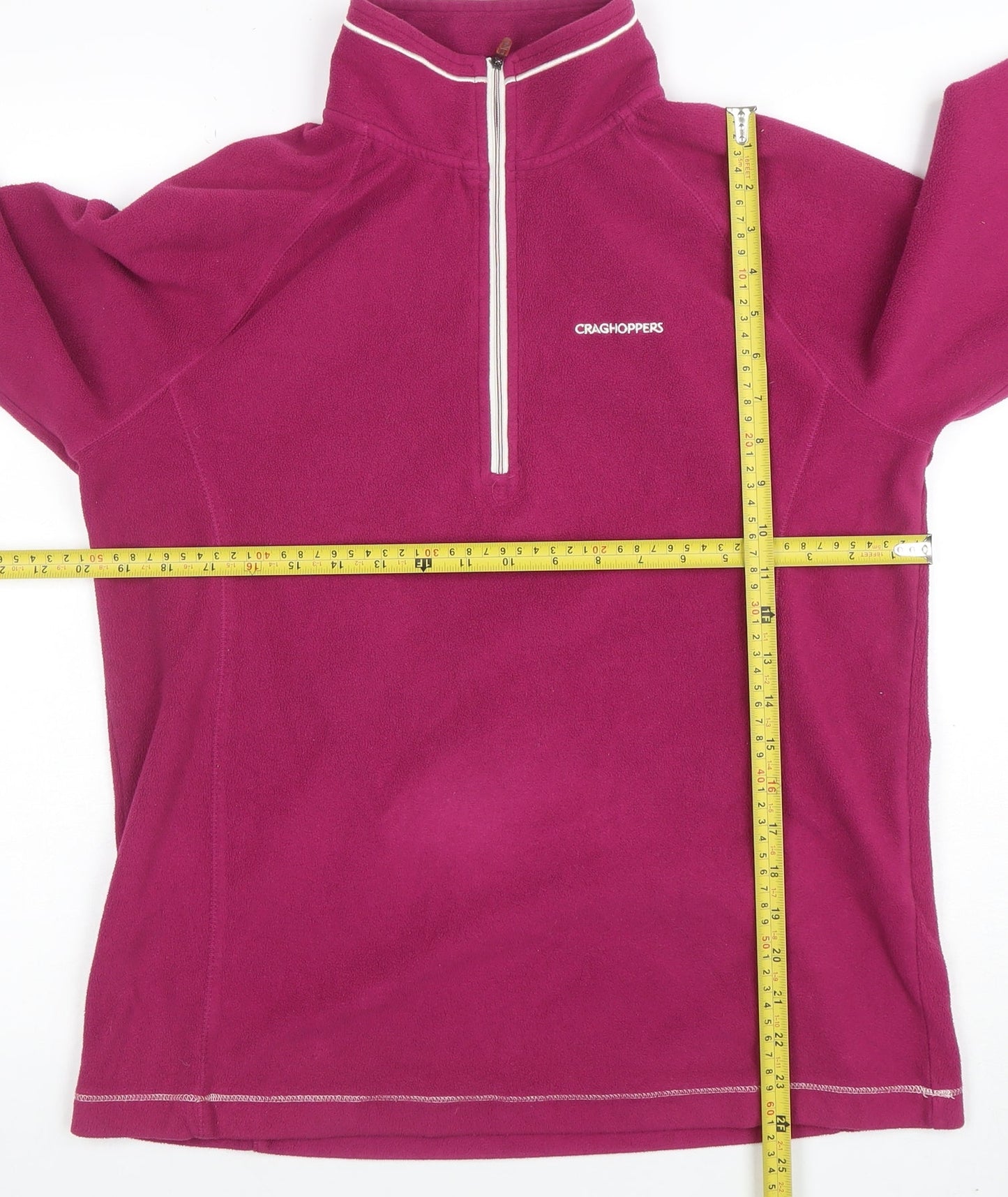 Craghoppers Women’s Pink 1/4 Zip Fleece Sweatshirt UK 12