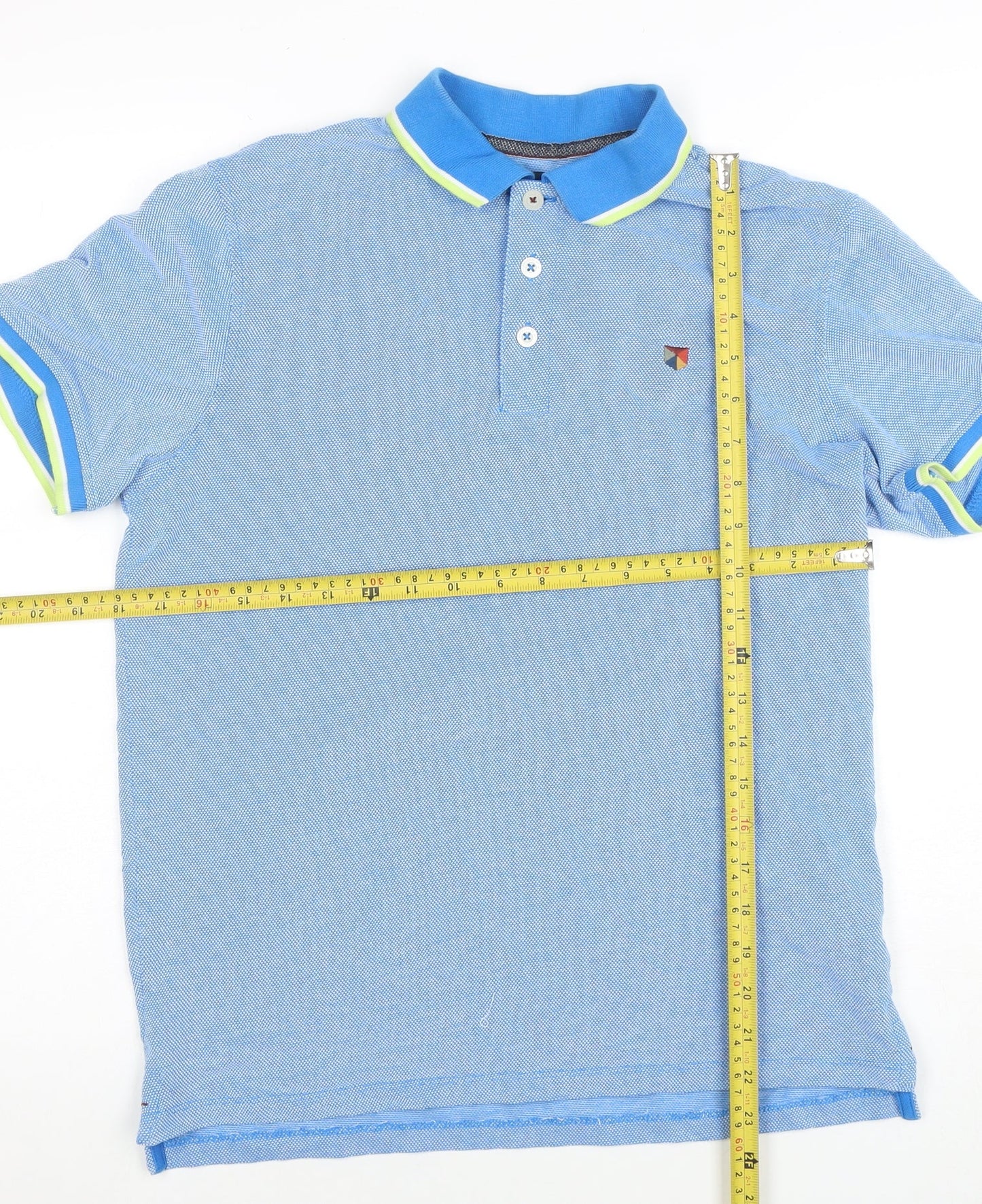 Jack & Jones Men's Blue Short Sleeve Polo Shirt Size S
