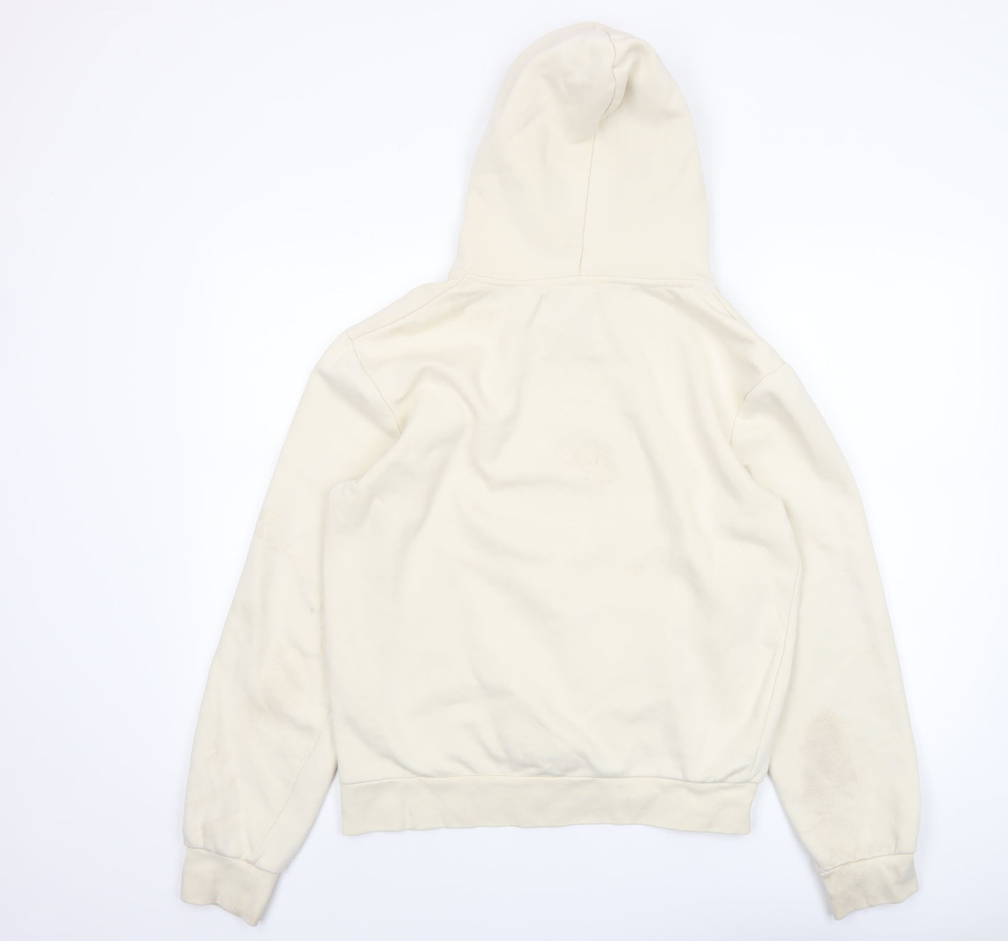 Springfield Women Ivory Pullover Hoodie Small Cotton Blend