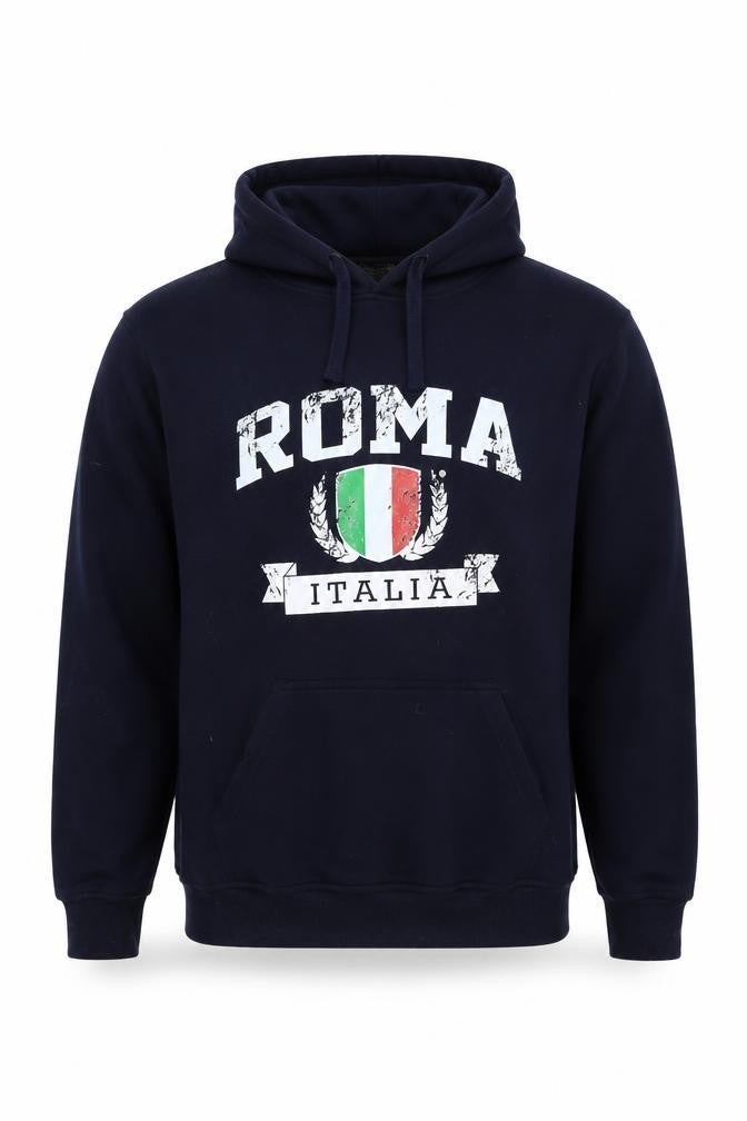Infinity Men's Blue Roma Italia Graphic Pullover Hoodie XL