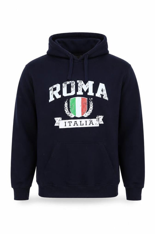 Infinity Men's Blue Roma Italia Graphic Pullover Hoodie XL