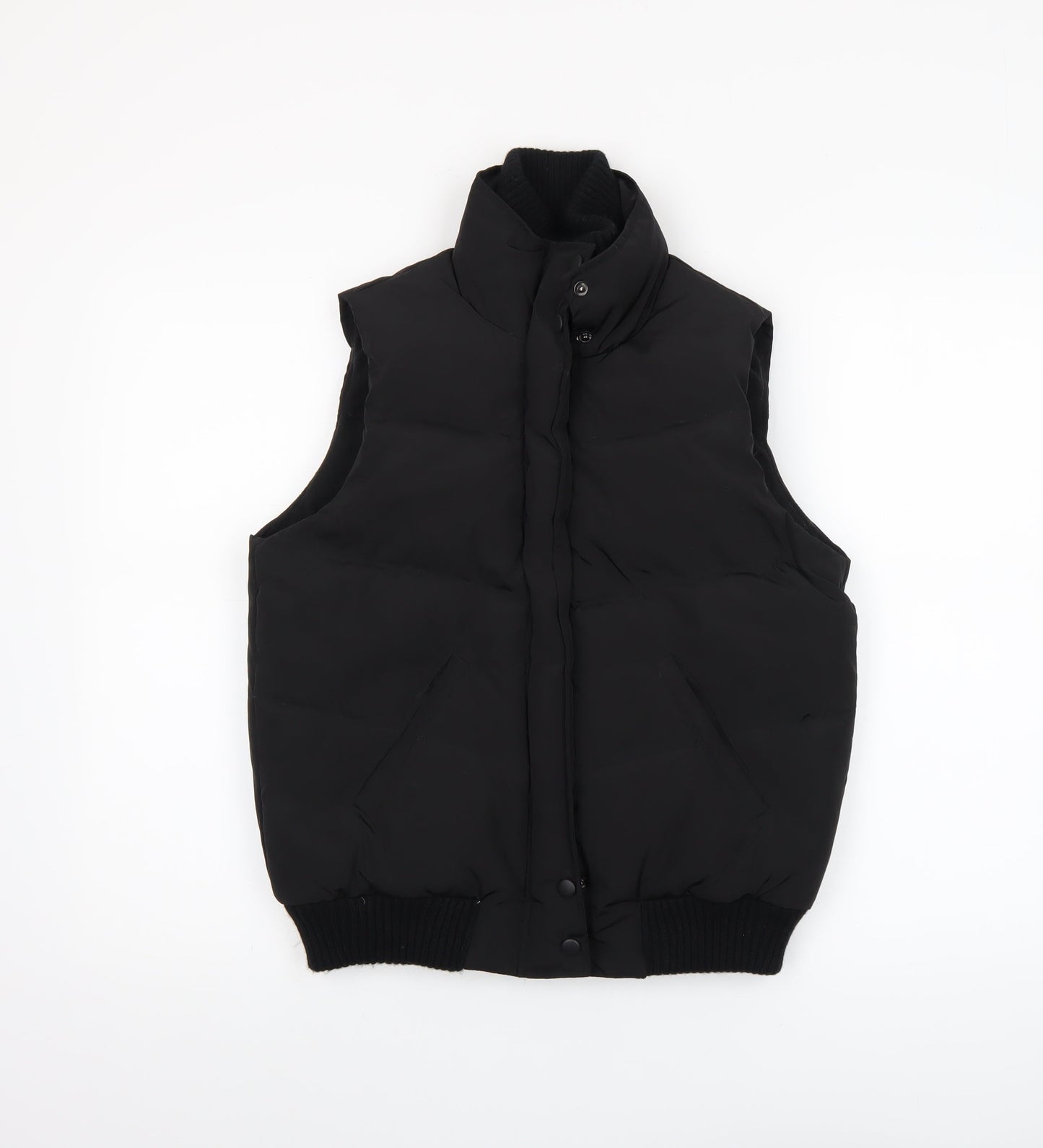 Next Womens Black Padded Puffer Waistcoat Gilet Size 10