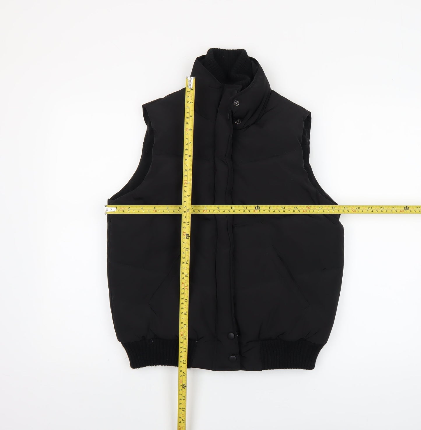 Next Womens Black Padded Puffer Waistcoat Gilet Size 10