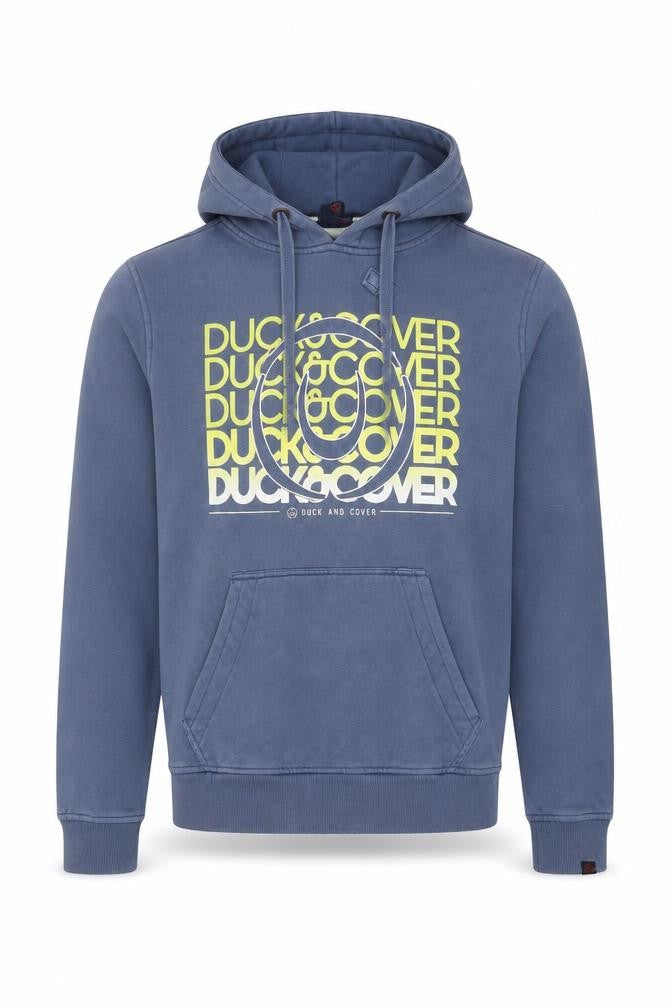 Duck and Cover Men's Blue Pullover Hoodie M Graphic Fleece Sweatshirt
