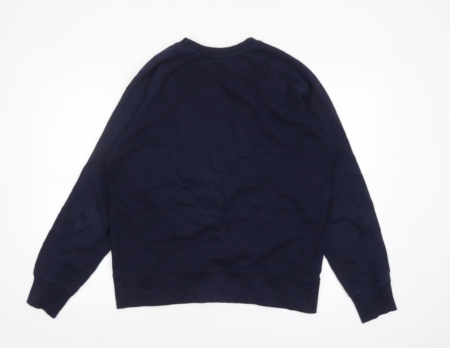 Earth Positive Men’s Blue Embroidered Geometric Sweatshirt L