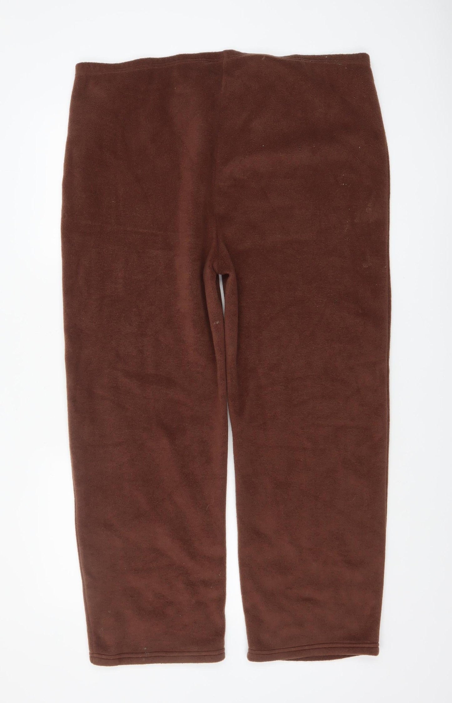 Françoise Saget Women Brown Fleece Lounge Pants Size 20