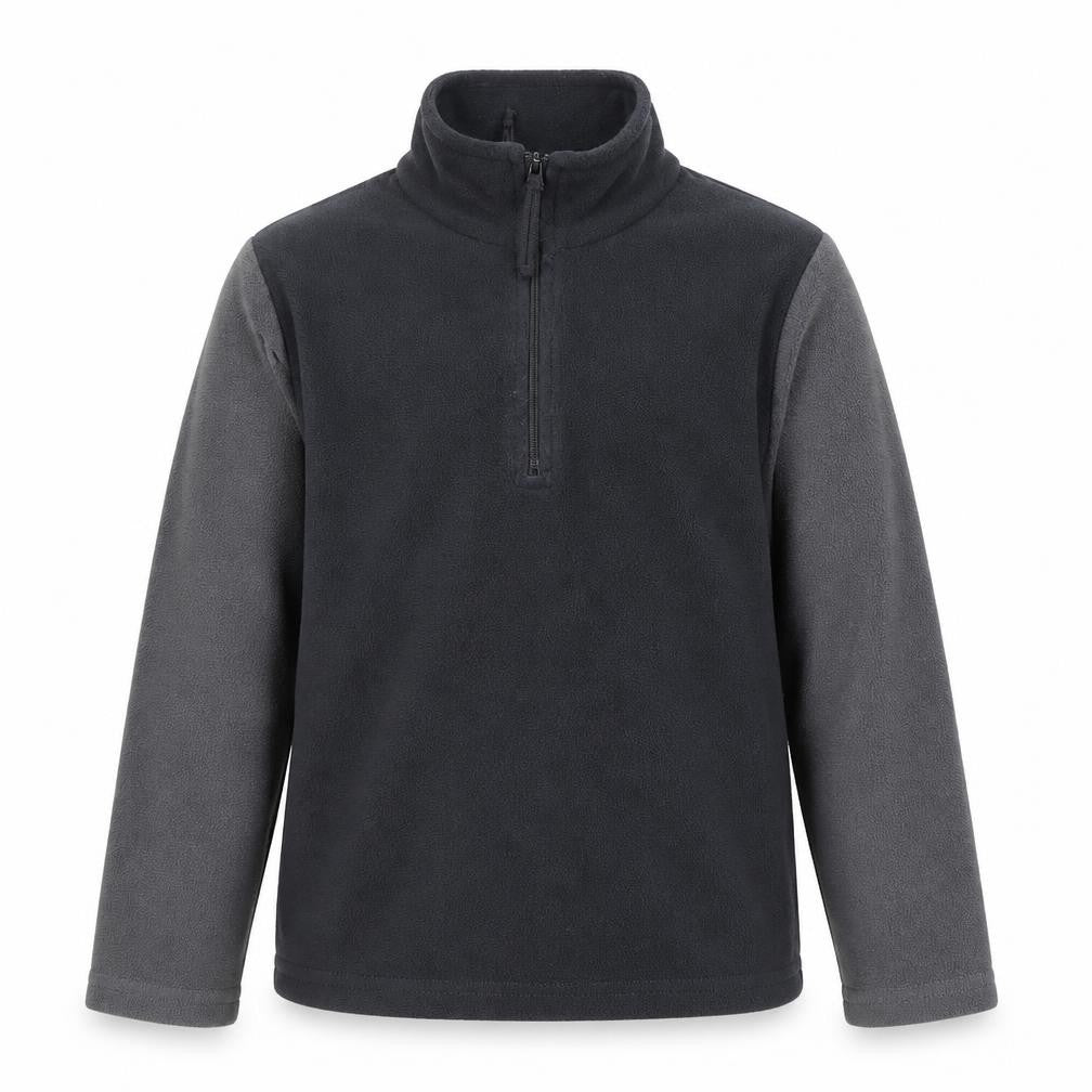 Mountain Warehouse Boys Black Fleece 1/4 Zip Pullover Sweatshirt 5-6 Years