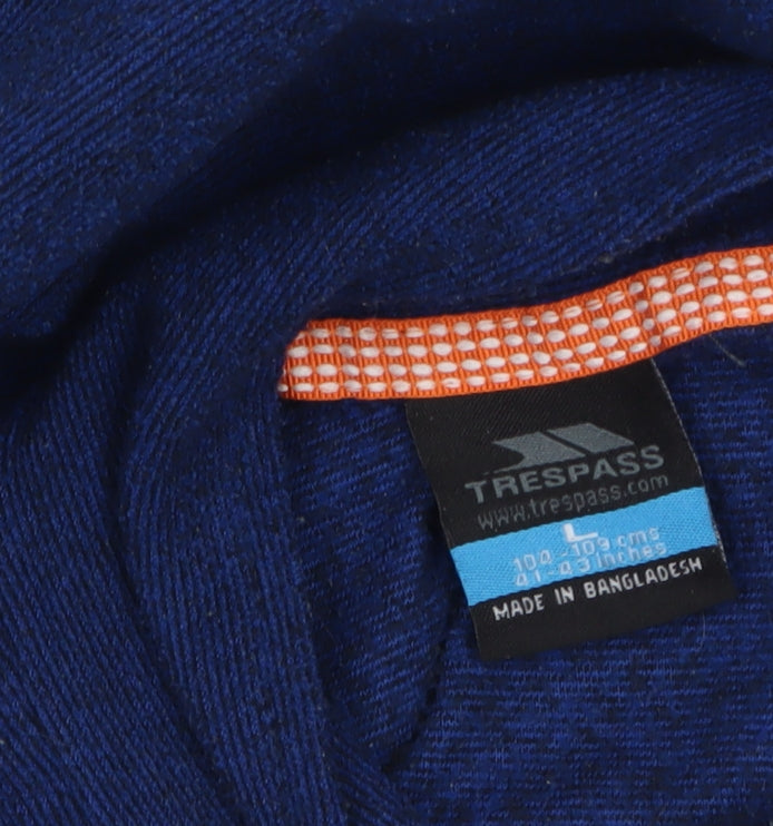 Trespass Men’s Blue Fleece 1/4 Zip Pullover Sweatshirt Size L