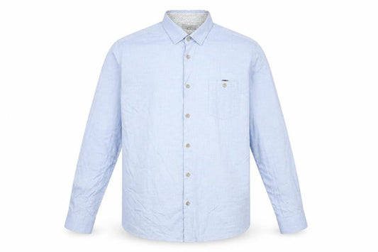 Ted Baker Men’s Blue Cotton Long Sleeve Button-Up Shirt Size 6 Regular