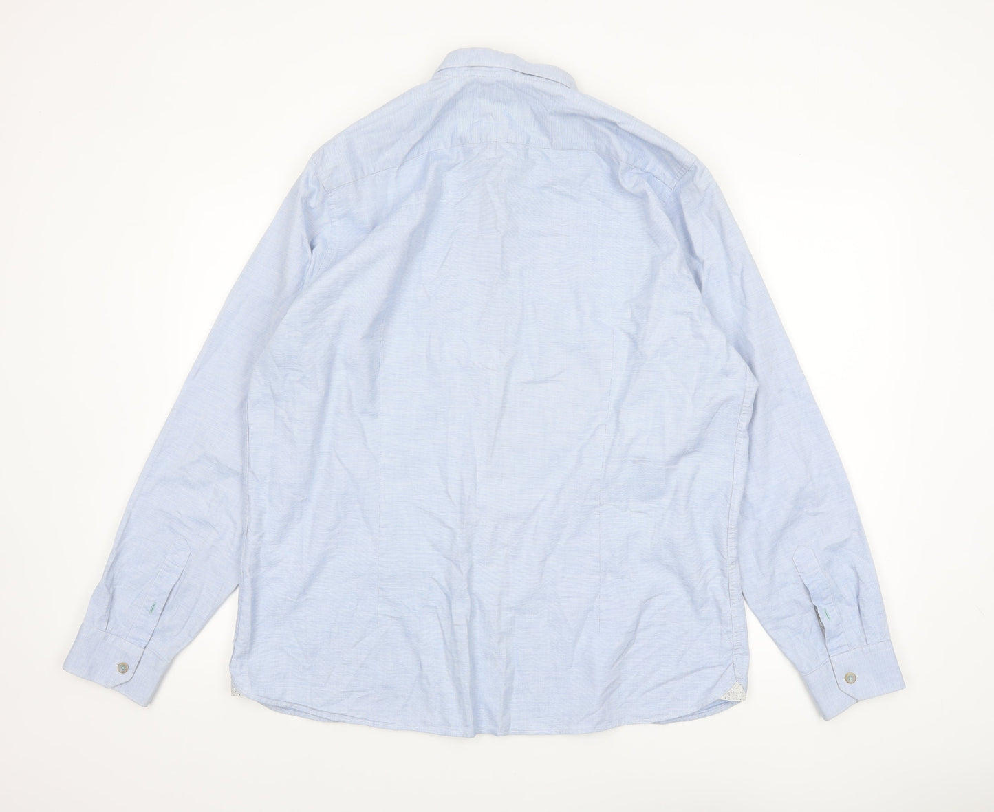 Ted Baker Men’s Blue Cotton Long Sleeve Button-Up Shirt Size 6 Regular