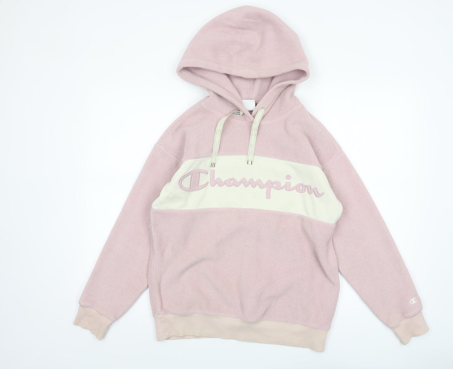 Champion Womens Pink XS Pullover Hoodie Fleece Logo Sweatshirt