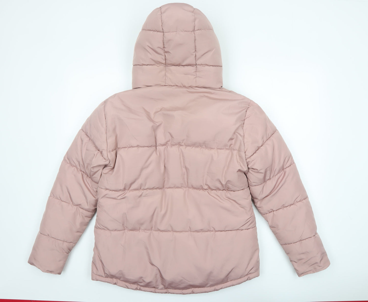 Dorothy Perkins Women Pink Puffer Jacket Hooded UK 12 Winter Coat